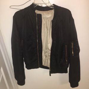 Black Zara Bomber Jacket